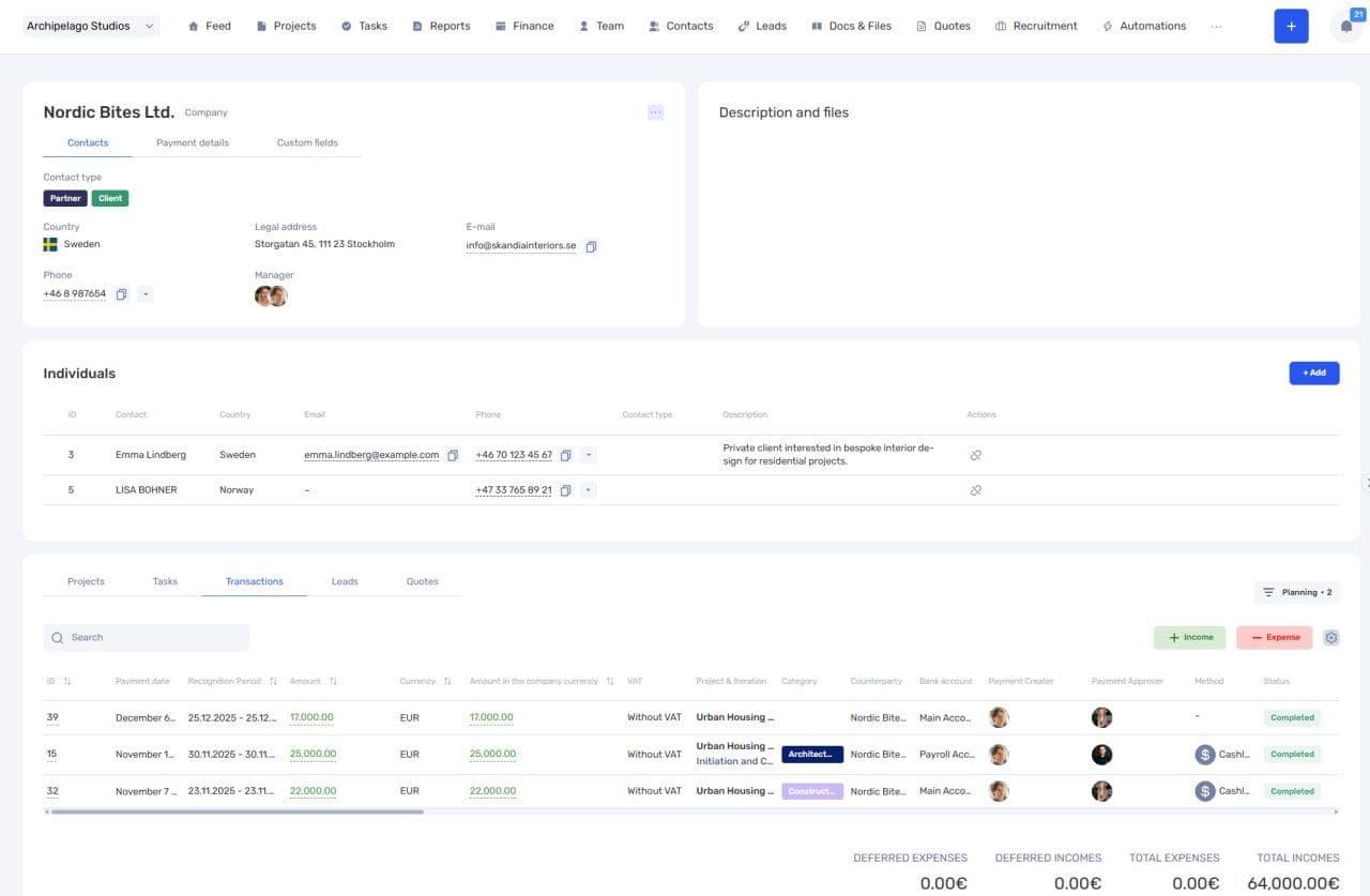 Updated contact profile in if.team