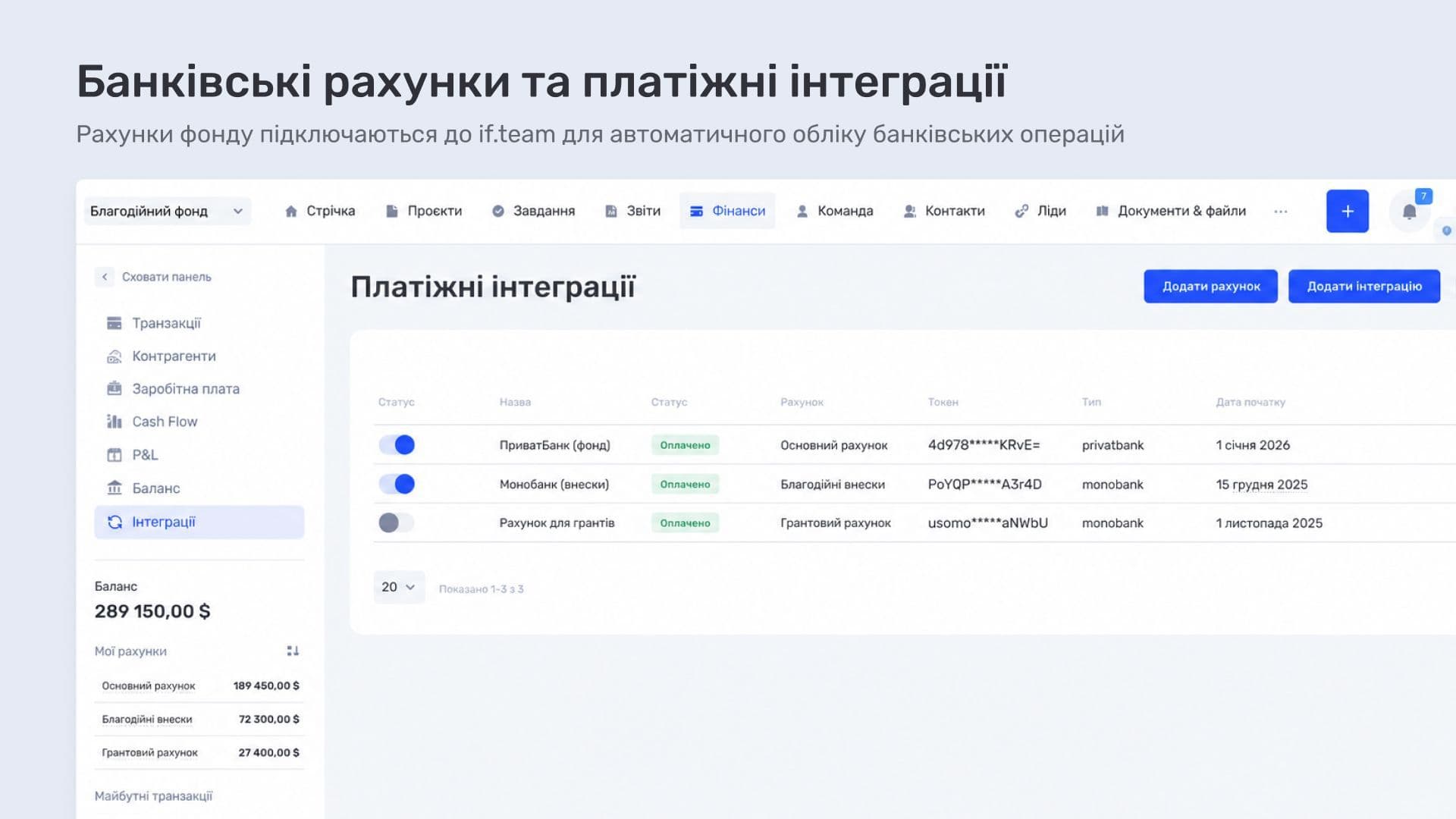Рахунки фонду в системі