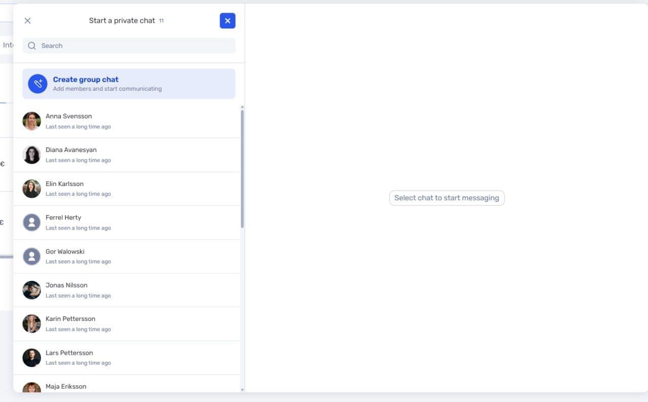Creating a group chat in if.team